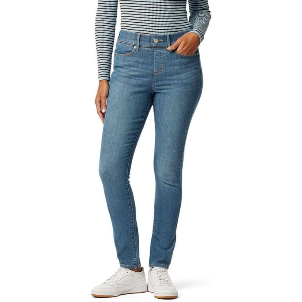 Women’s Plus Skinny Jeans Super Stretch Tummy Control Pull-On Denim